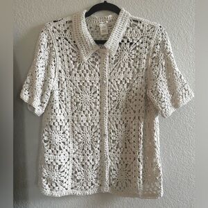 Ultra Pink Crochet Blouse